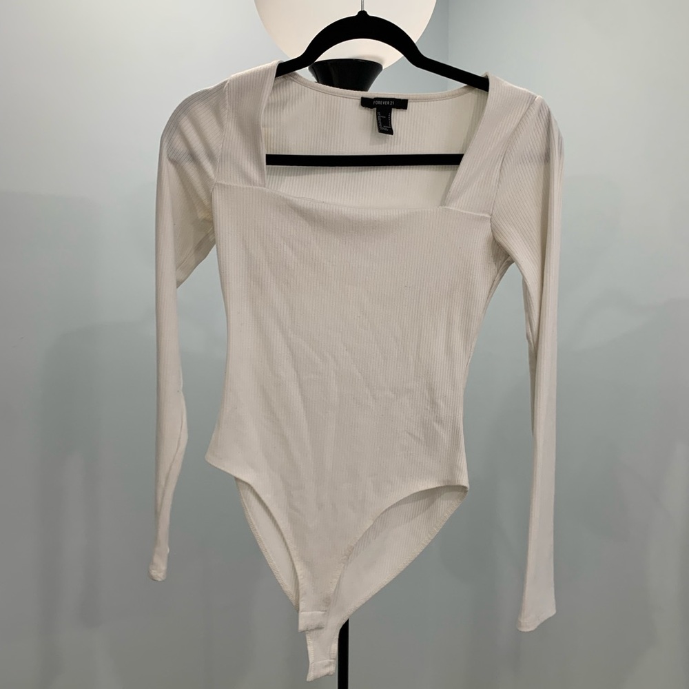 White Long Sleeve Bodysuit